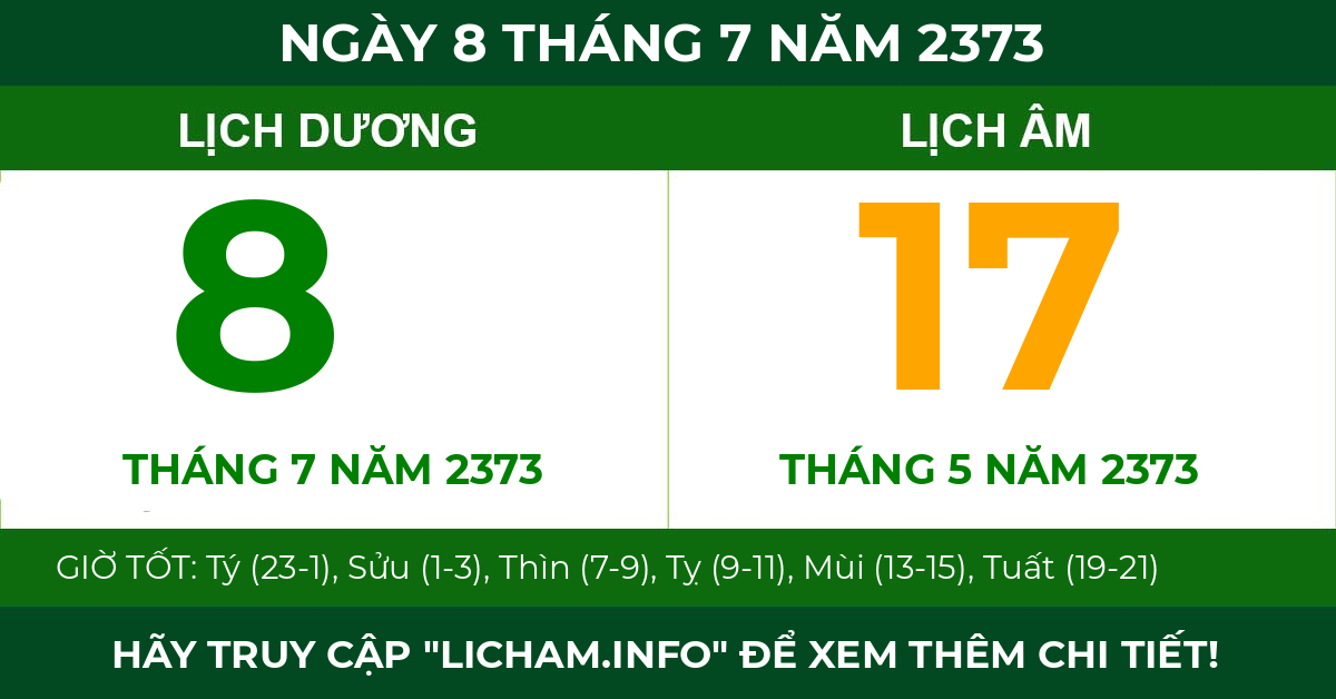 lịch âm ngày 8 tháng 7 năm 2373