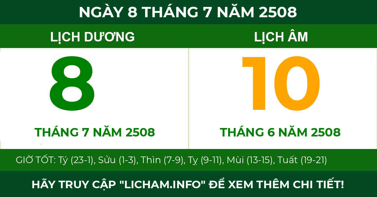 lịch âm ngày 8 tháng 7 năm 2508