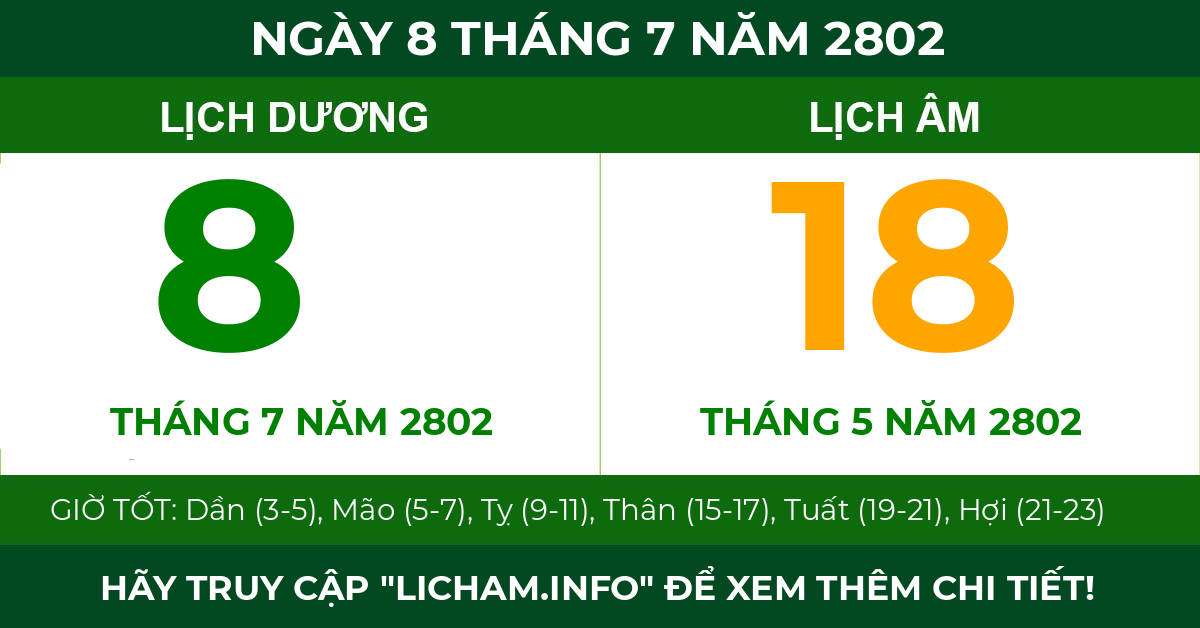 lịch âm ngày 8 tháng 7 năm 2802