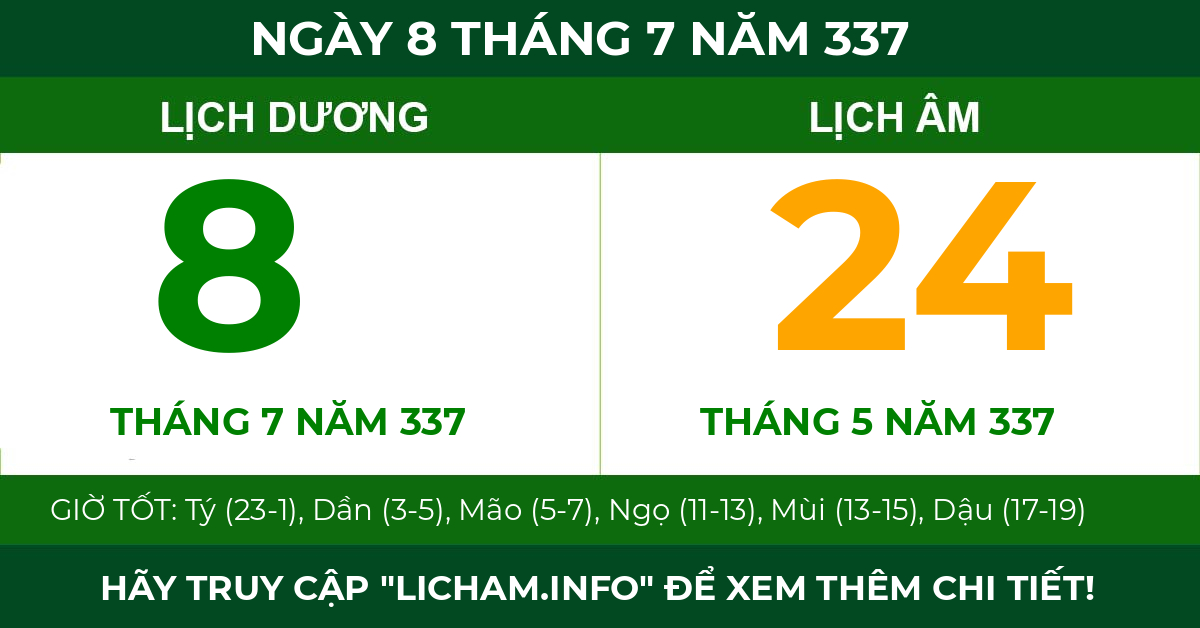 lịch âm ngày 8 tháng 7 năm 337