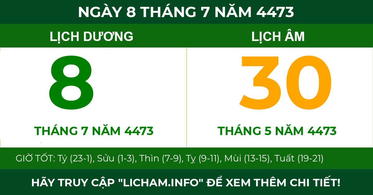 lịch âm ngày 8 tháng 7 năm 4473