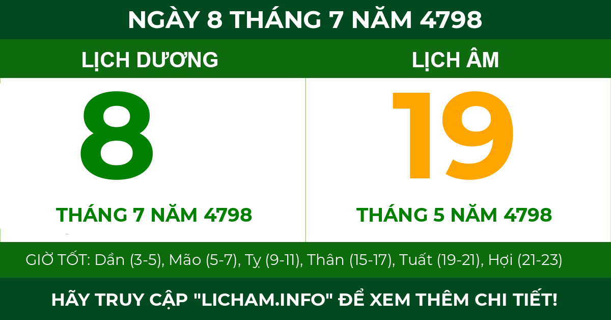 lịch âm ngày 8 tháng 7 năm 4798