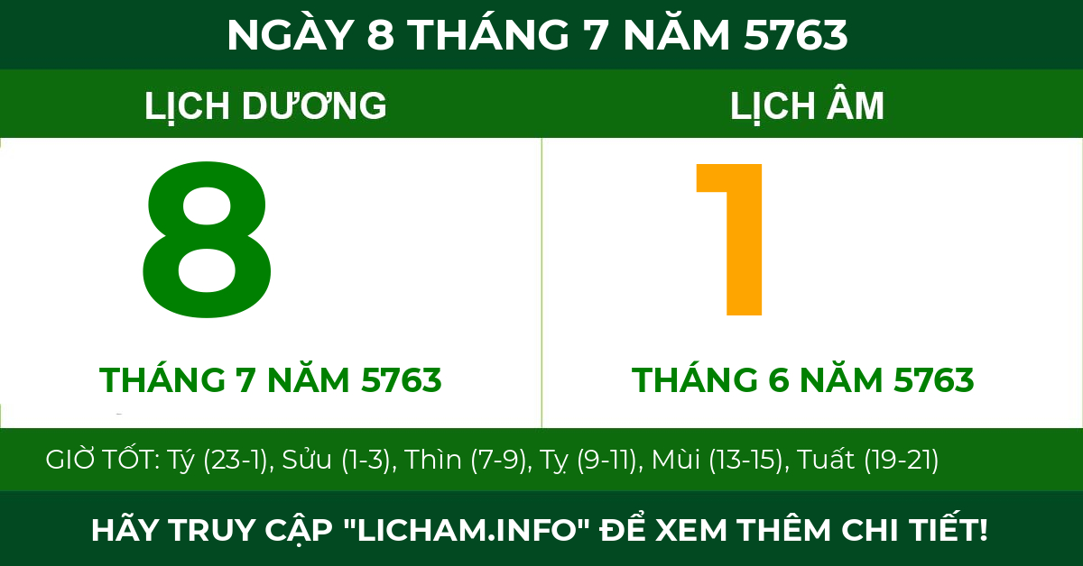 lịch âm ngày 8 tháng 7 năm 5763
