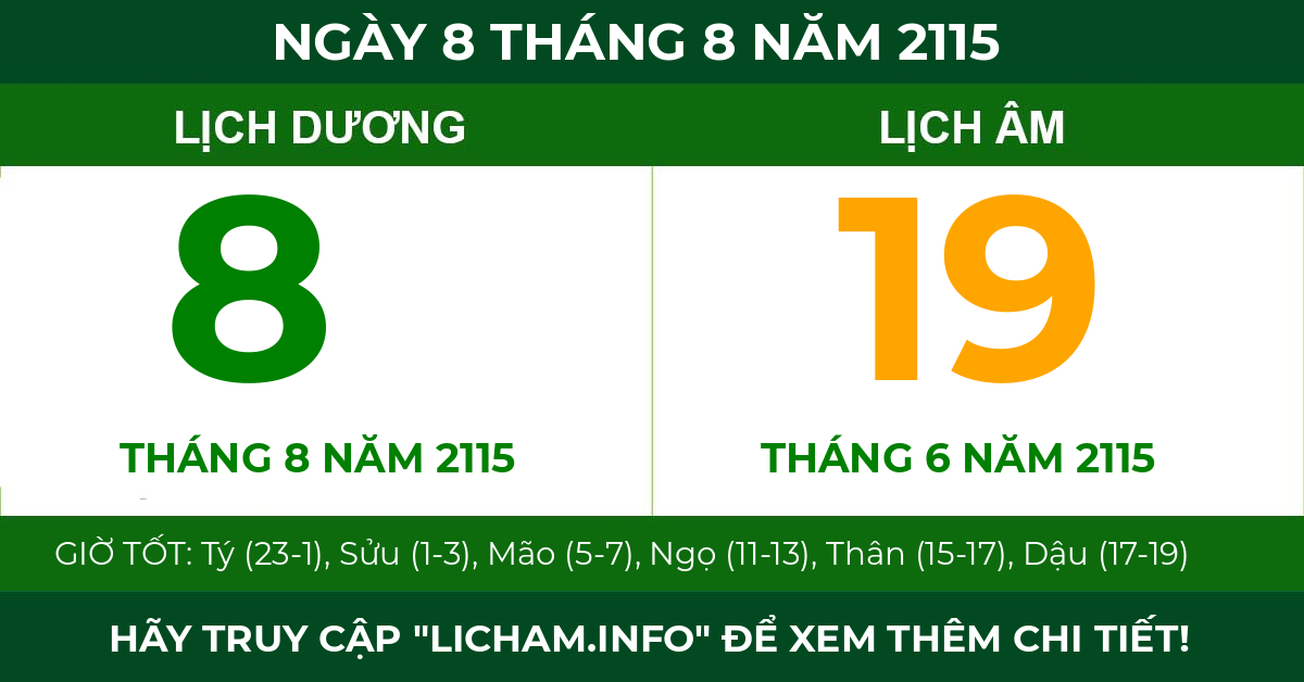 lịch âm ngày 8 tháng 8 năm 2115
