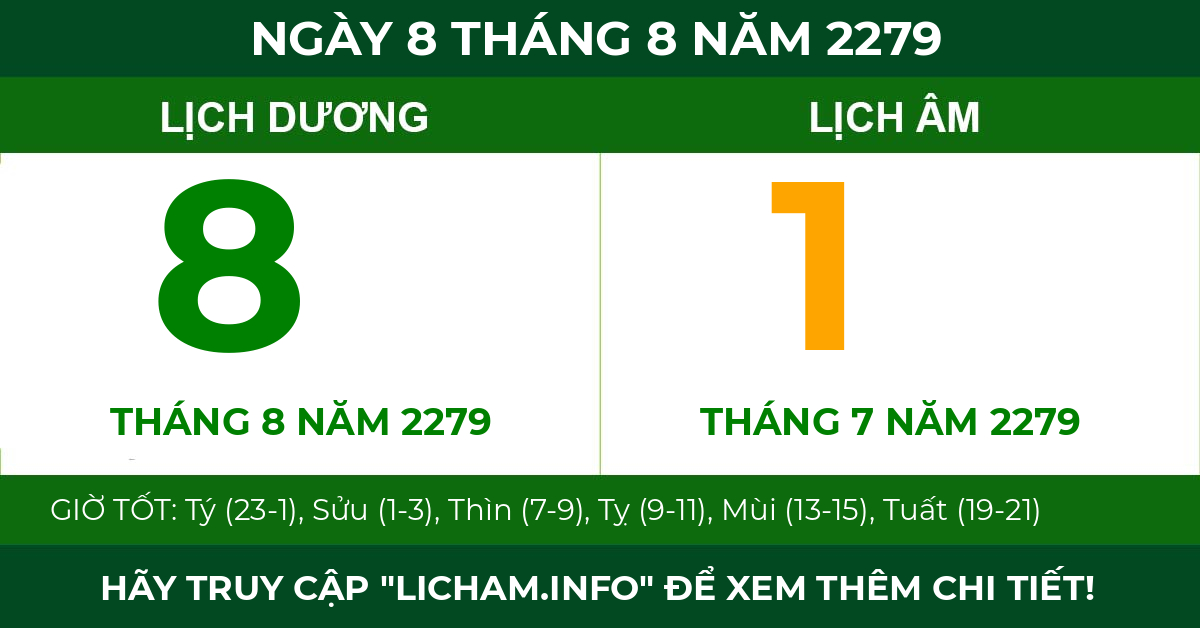 lịch âm ngày 8 tháng 8 năm 2279