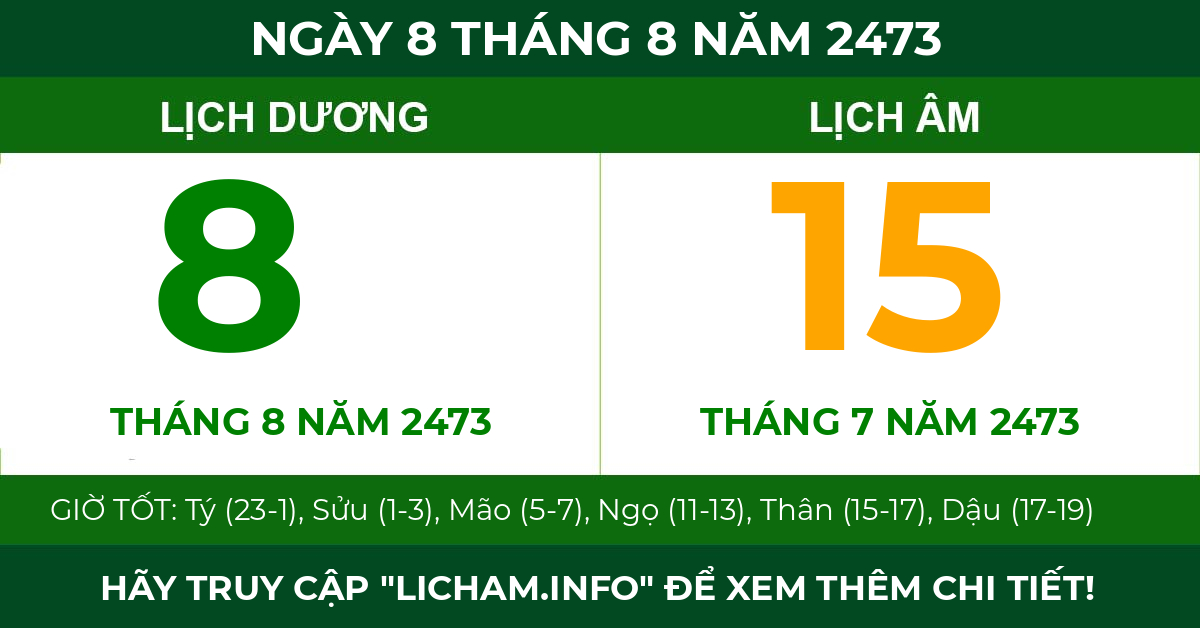 lịch âm ngày 8 tháng 8 năm 2473