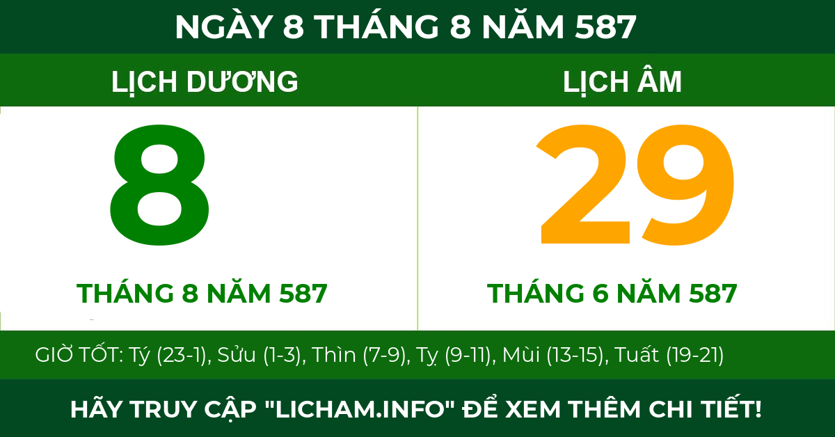 lịch âm ngày 8 tháng 8 năm 587