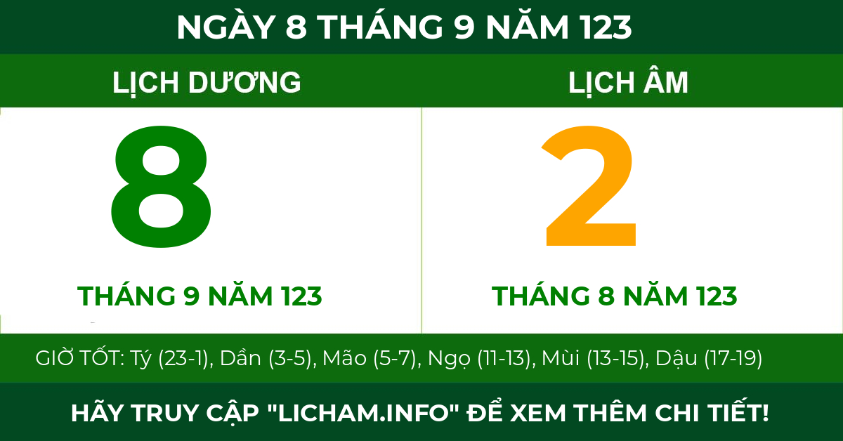 lịch âm ngày 8 tháng 9 năm 123