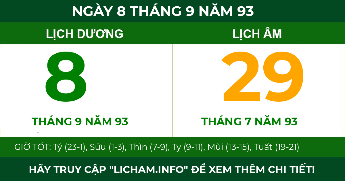 lịch âm ngày 8 tháng 9 năm 93