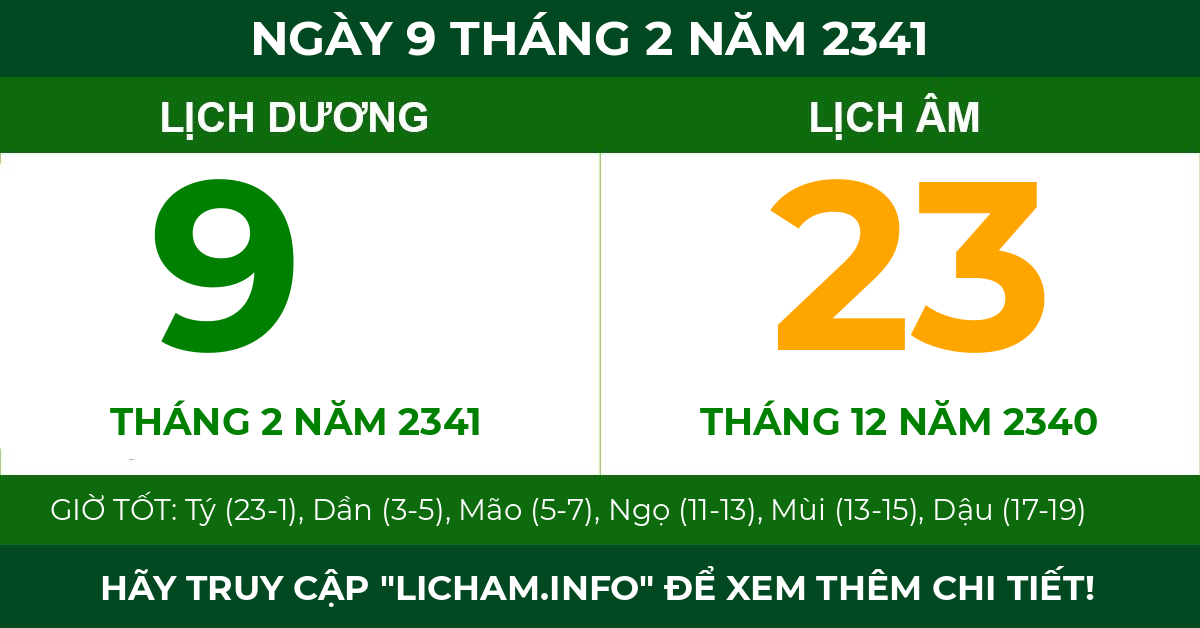 lịch âm ngày 9 tháng 2 năm 2341