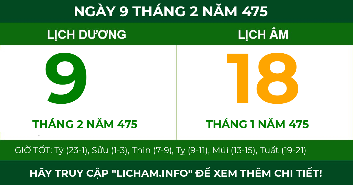 lịch âm ngày 9 tháng 2 năm 475