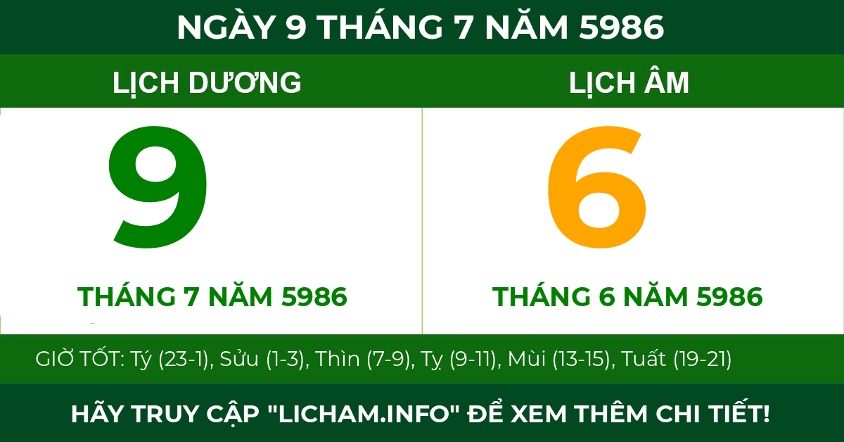 lịch âm ngày 9 tháng 7 năm 5986