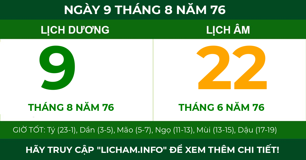 lịch âm ngày 9 tháng 8 năm 76